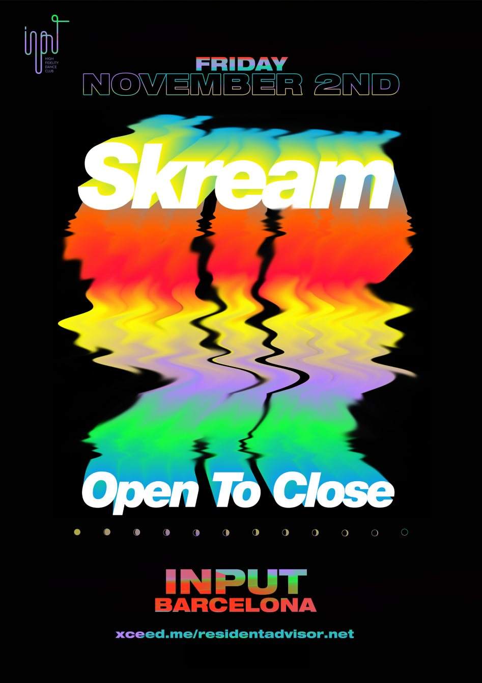 Input Pres Open To Close with Skream - フライヤー裏