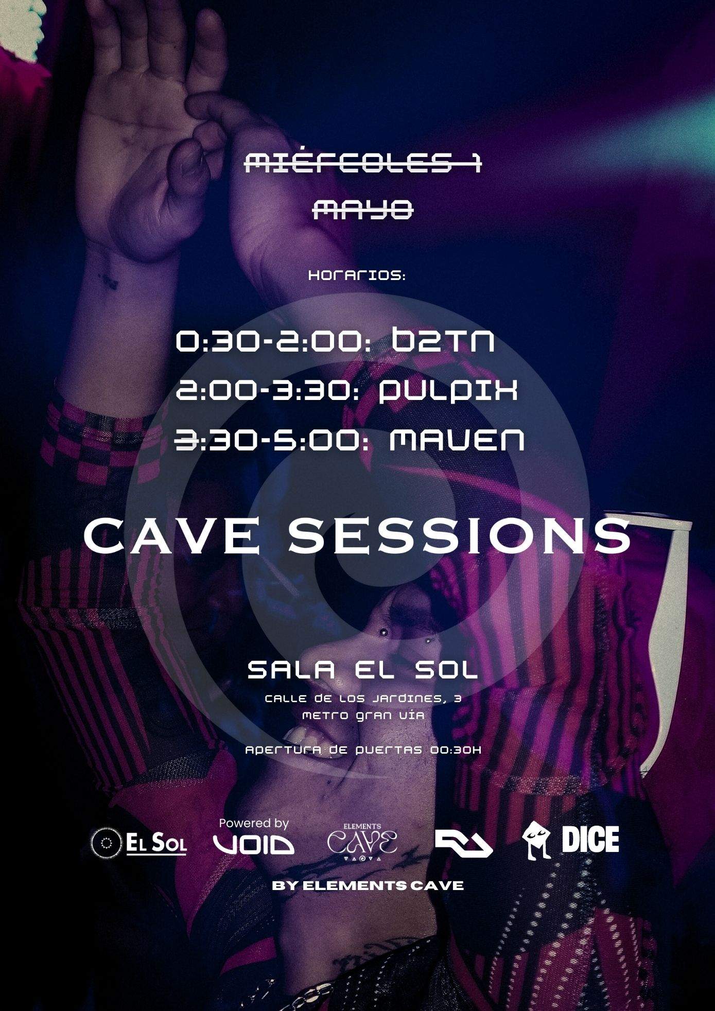 Cave Sessions by EC: Entrada gratis hasta la 1:30 con RA - フライヤー裏