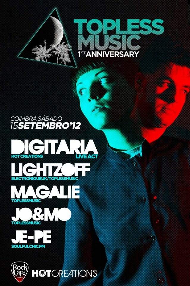 1 Year of Top Less Music with Digitaria - Página frontal