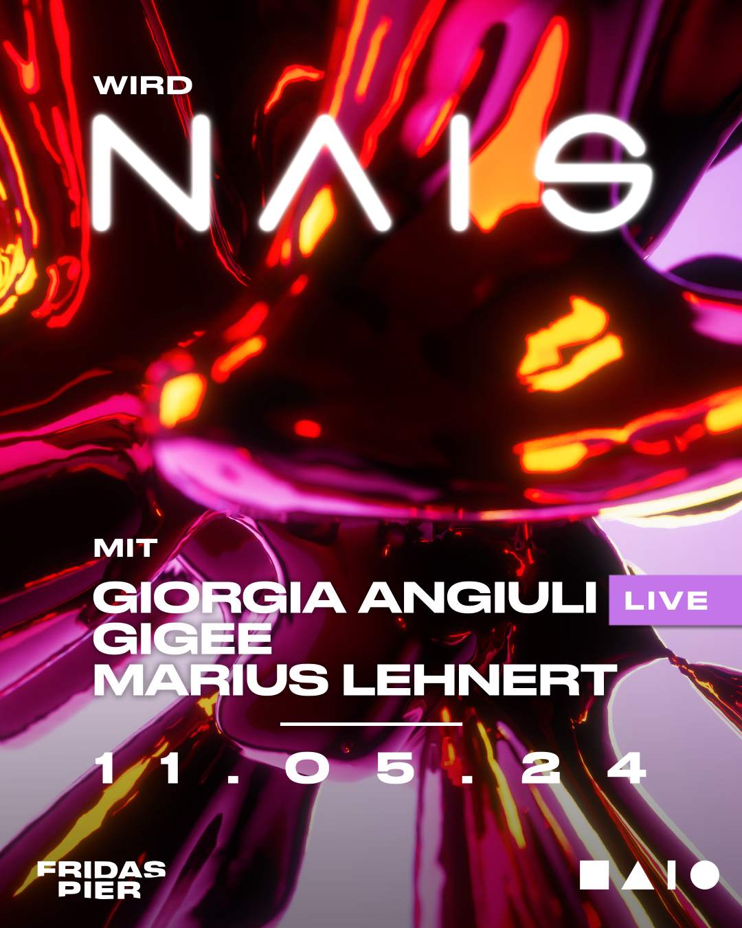 Wird NAIS mit Giorgia Angiuli (live), GIGEE & Marius Lehnert - フライヤー表