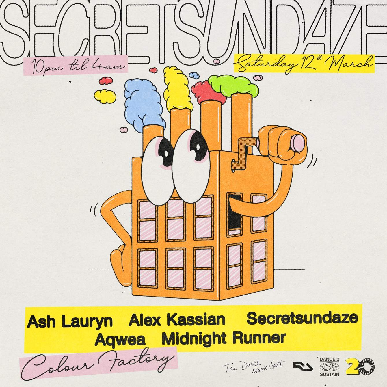 Secretsundaze with Ash Lauryn, Alex Kassian, Aqwea, Midnight Runner - Página trasera