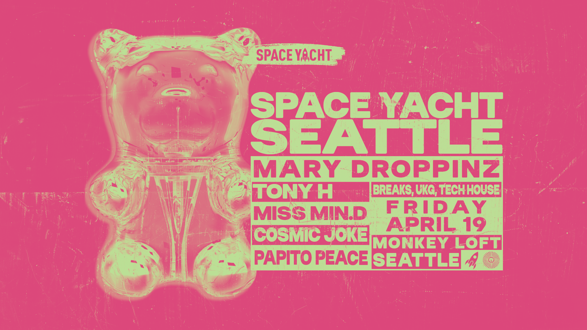 Space Yacht Seattle - フライヤー表