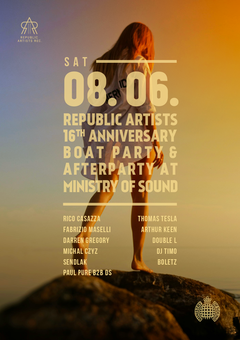 RA Boat Party & afterparty at MoS 16th Anniversary - フライヤー表