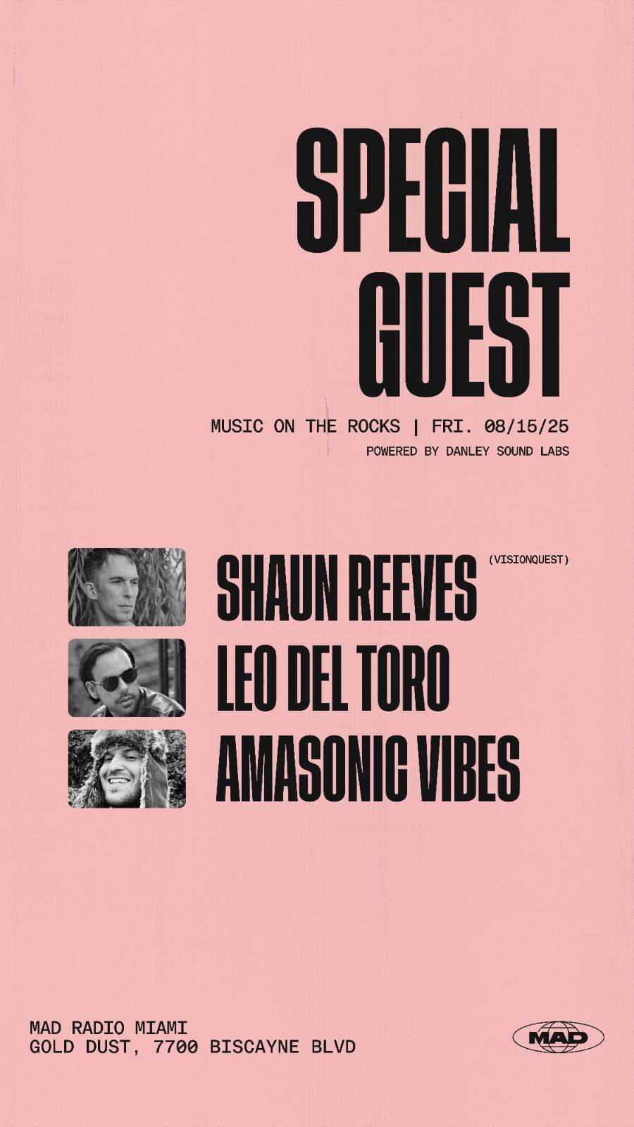 MUSIC ON THE ROCKS SPECIAL GUEST: Shaun Reeves, Leo Del Toro, AMASONIC ...