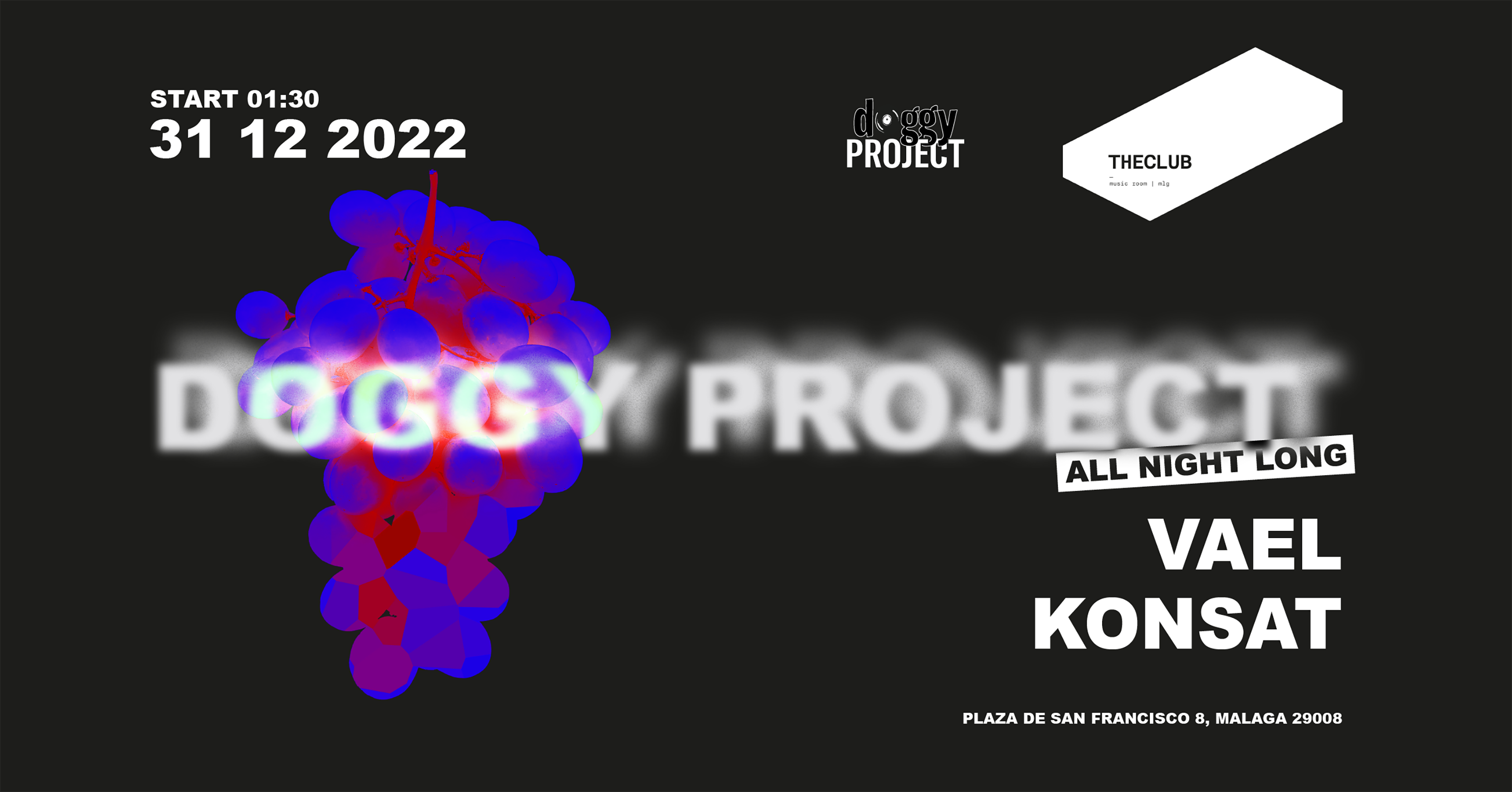 Doggy Project - ALL NIGHT LONG _31|12|22 MALAGA EDITION _ - フライヤー表