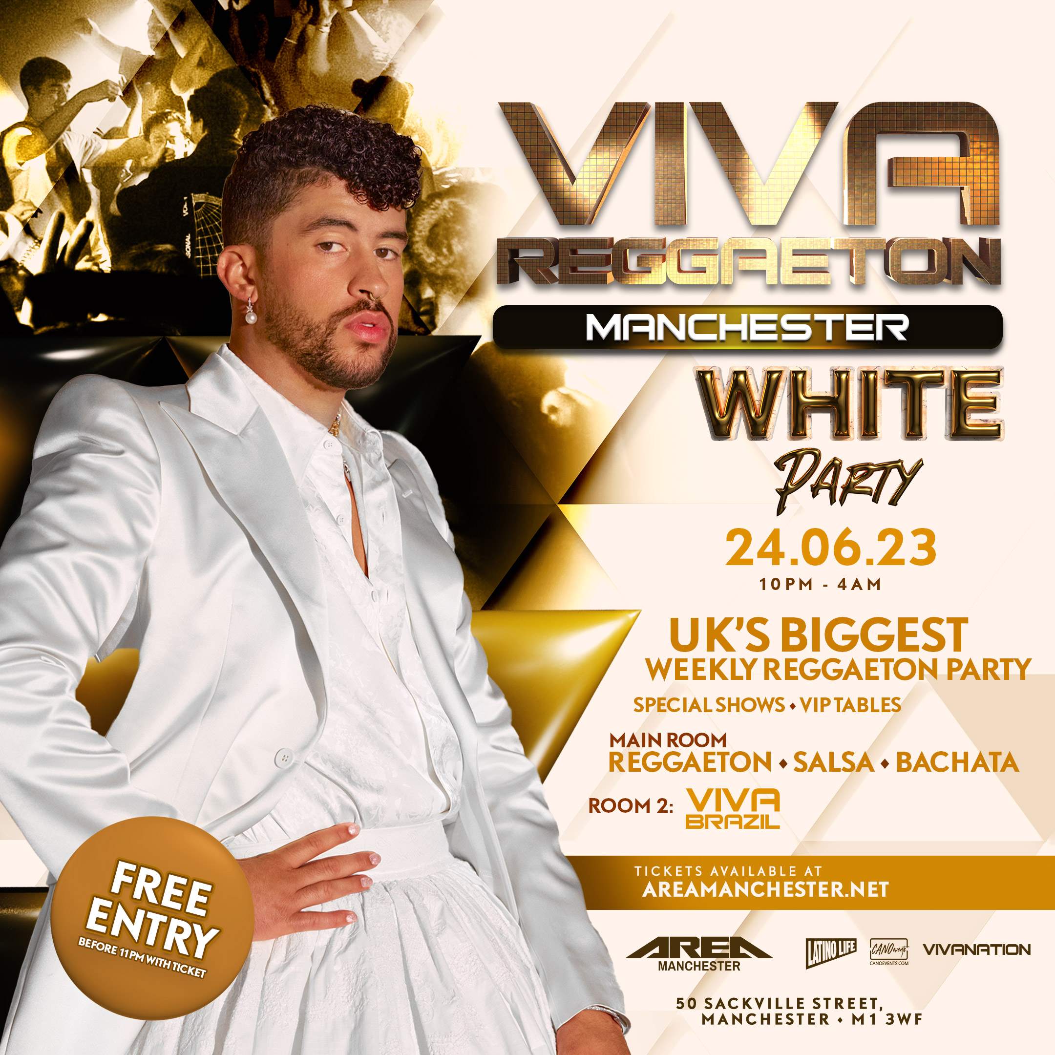 VIVA Reggaeton - Manchester - White Party at Area Manchester