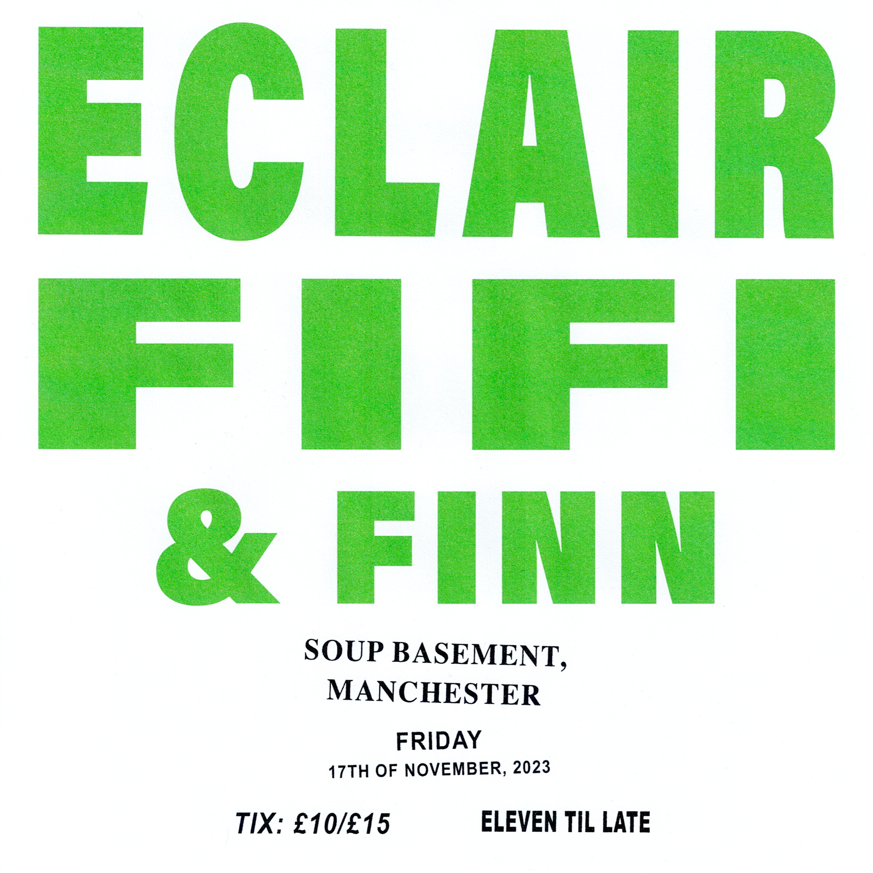 Eclair Fifi & Finn - フライヤー表