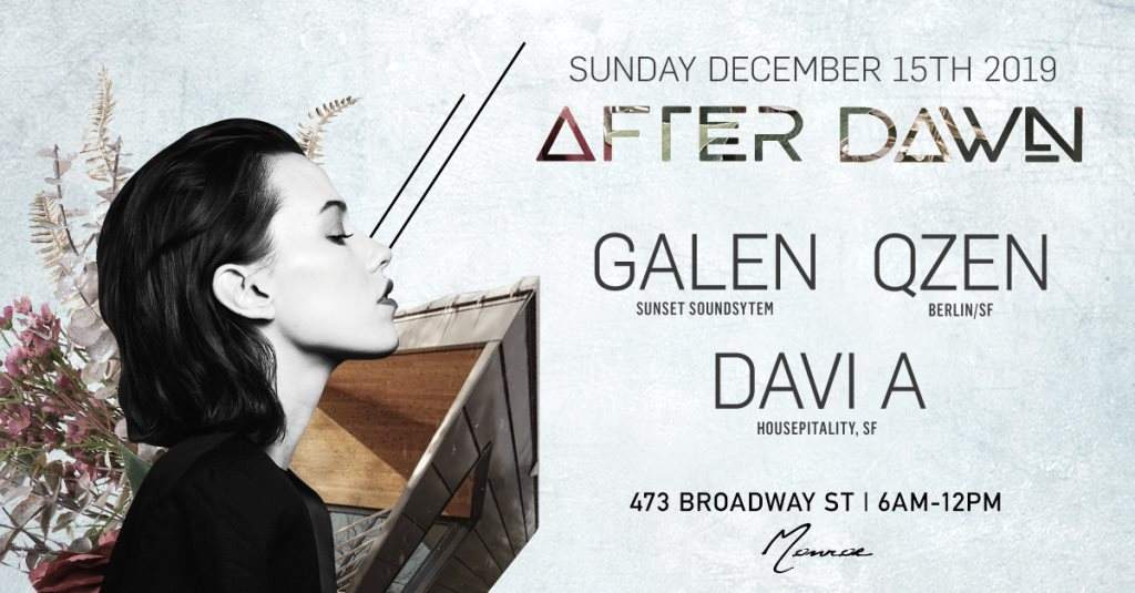 After Dawn with Galen, Qzen and Davi A - フライヤー表