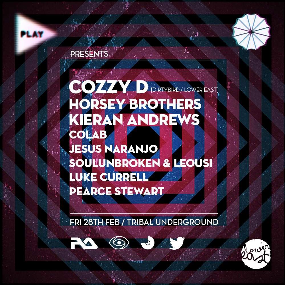 Play presents Cozzy D & The Horsey Brothers - フライヤー表