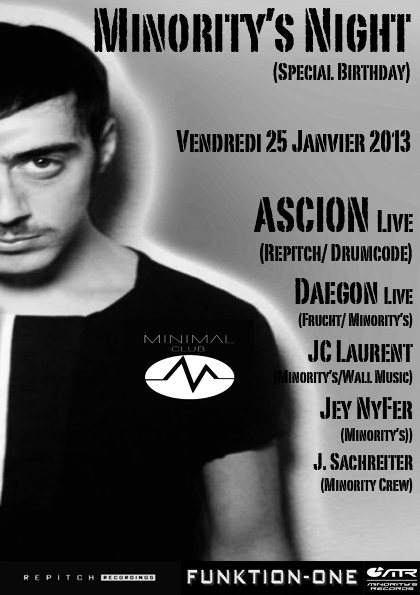 Minority's Night (Special Birthday) present Ascion Live & Daegon Live - Página frontal