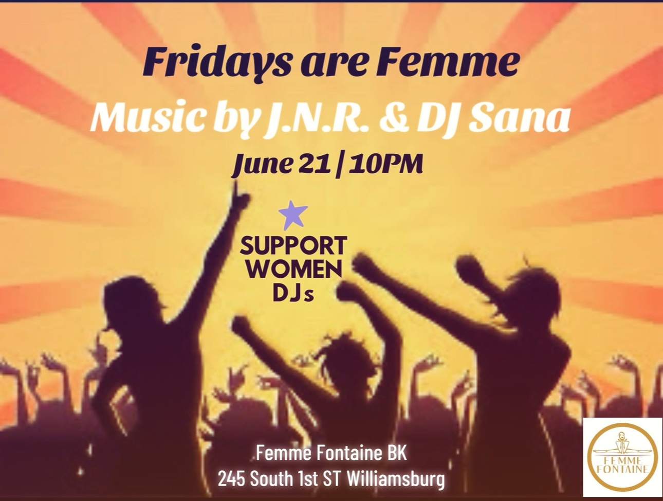 Fridays are Femme at TBA - Femme Fontaine BK, New York City