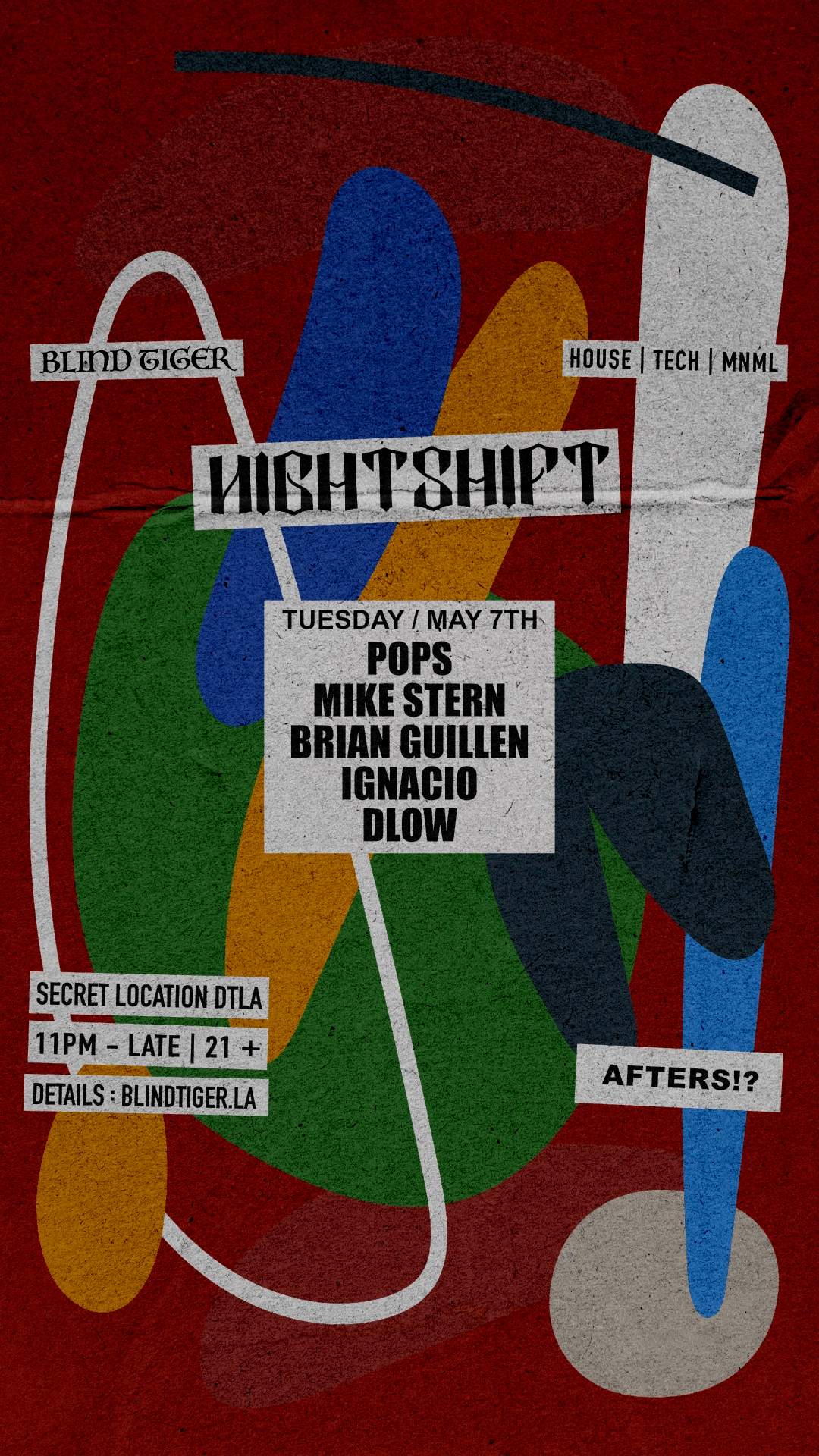NIGHTSHIFT AFTERHOURS 5.7 - BLIND TIGER - Página frontal