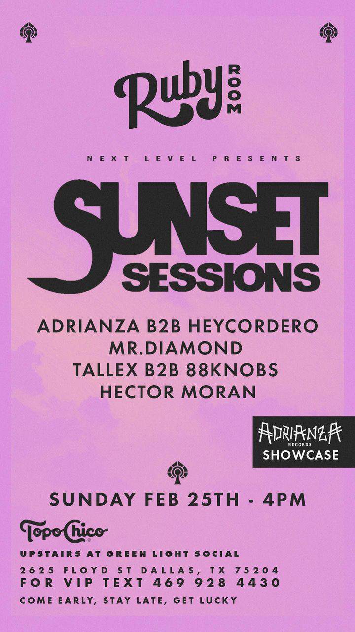 Sunset Sessions - Adrianza Records Showcase at TBA - Ruby Room, Dallas/Fort  Worth