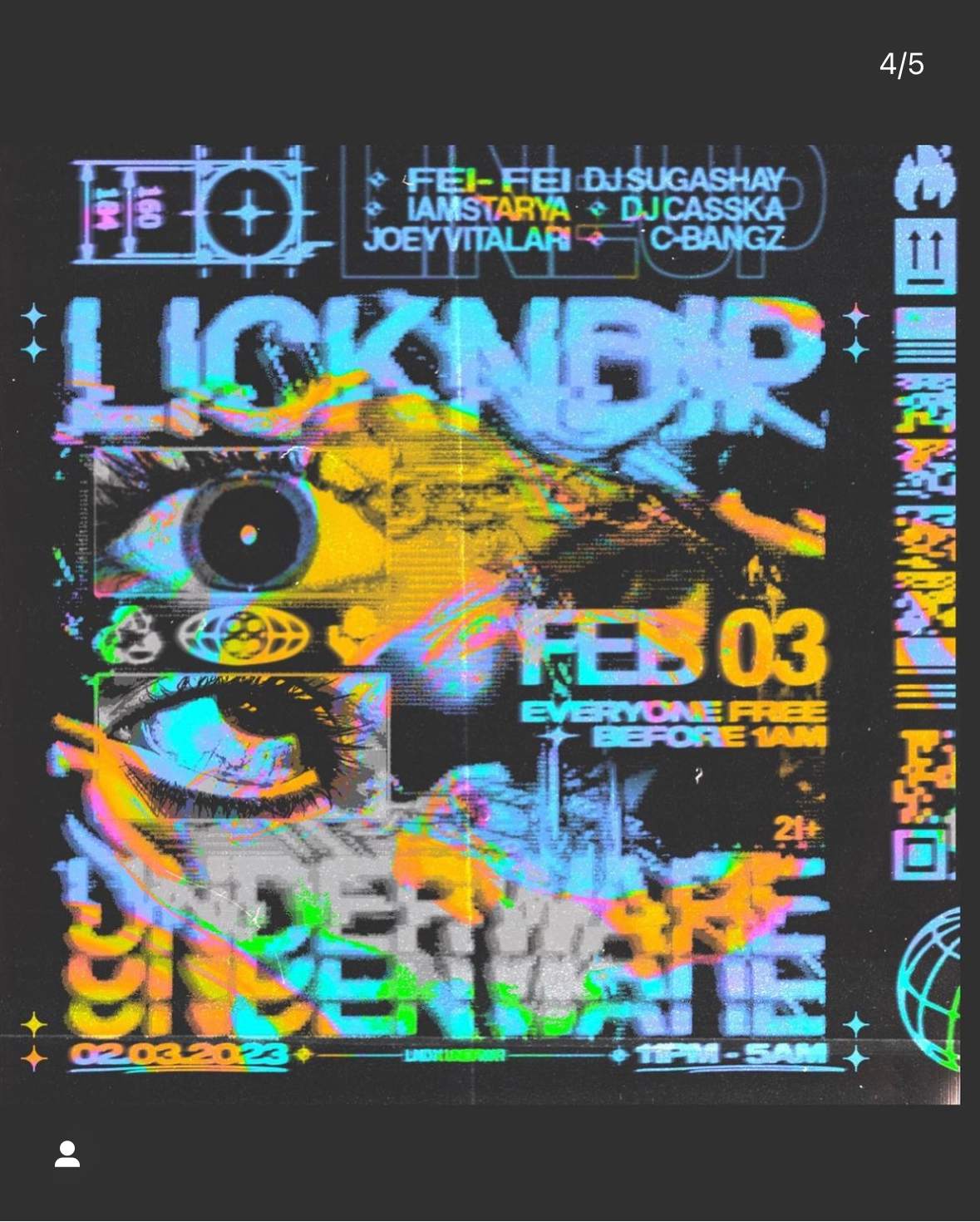 Lickndip x Underware: Fei-Fei's I AM DRUGS Release Party - Página trasera