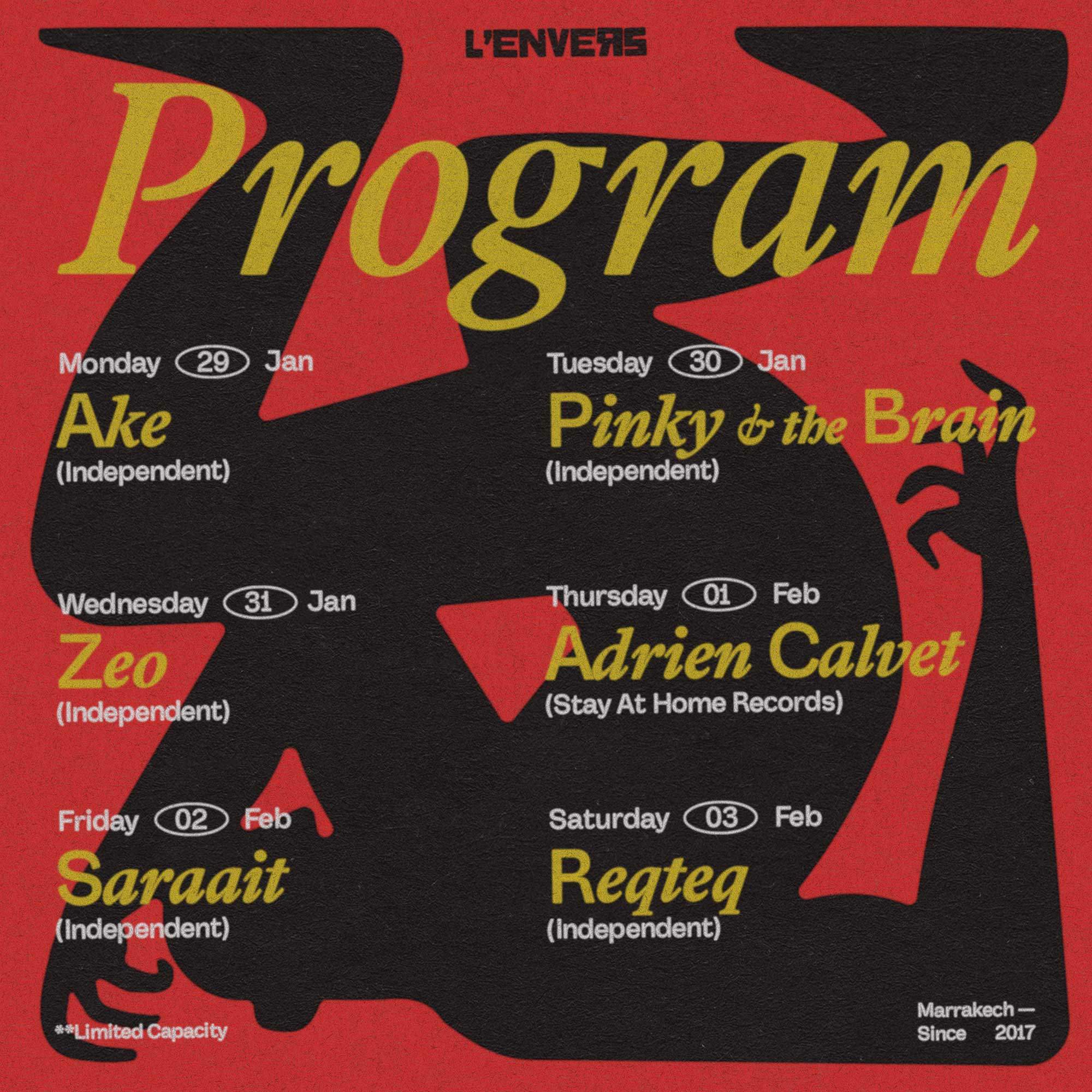 L'Envers: Weekly Program (29th January to 3rd February 2024) - Página frontal