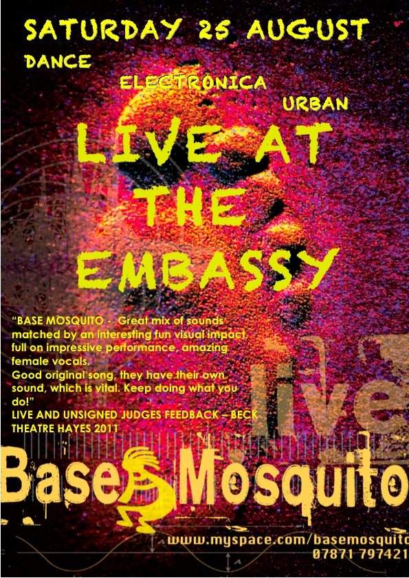 Base Mosquito Live -Summer Bank Holiday Madness - Página frontal