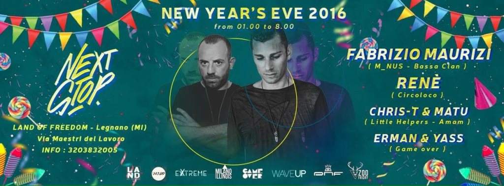 Next Stop - New Year's Eve 2016 - Página frontal
