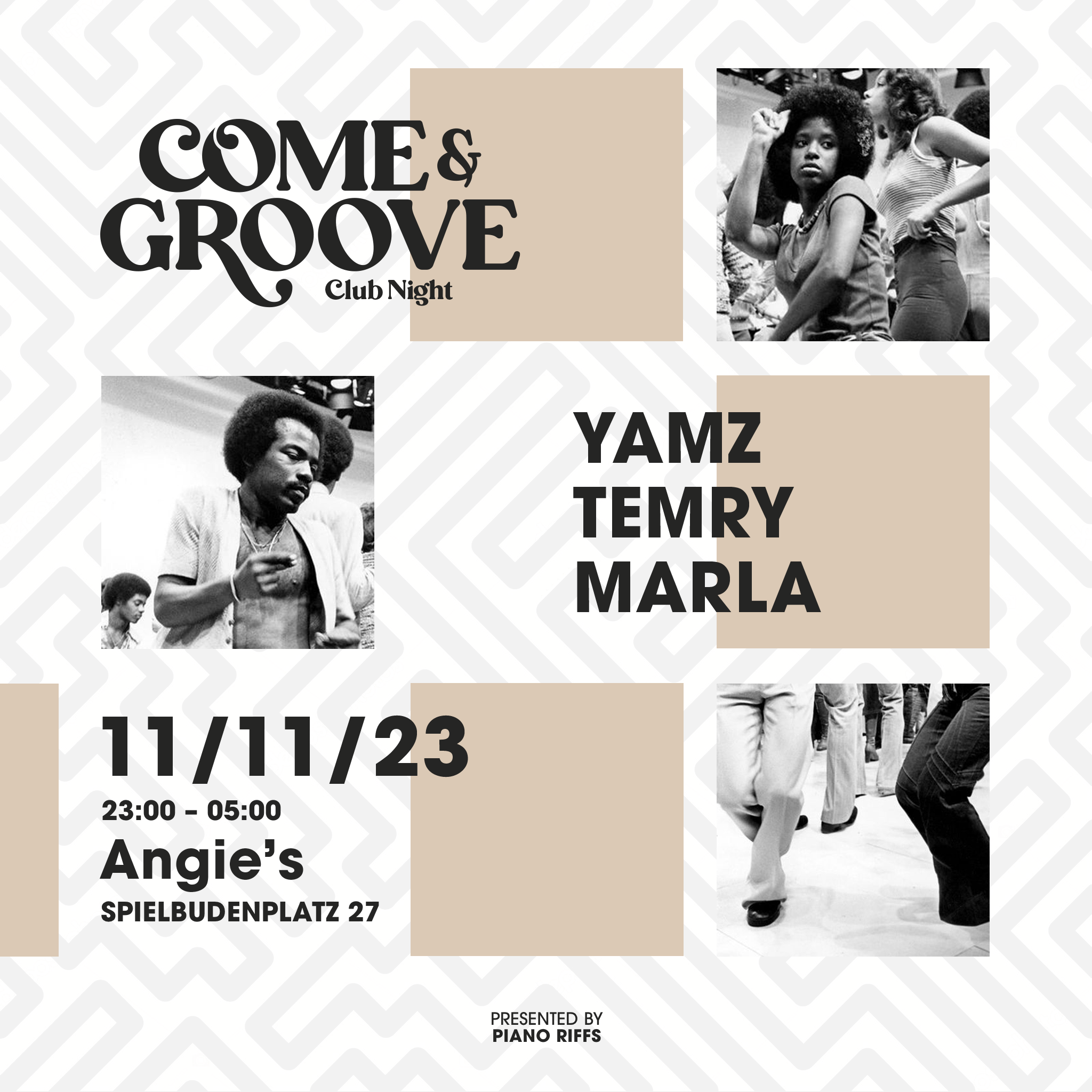 Come & Groove 'Club Night' - フライヤー表