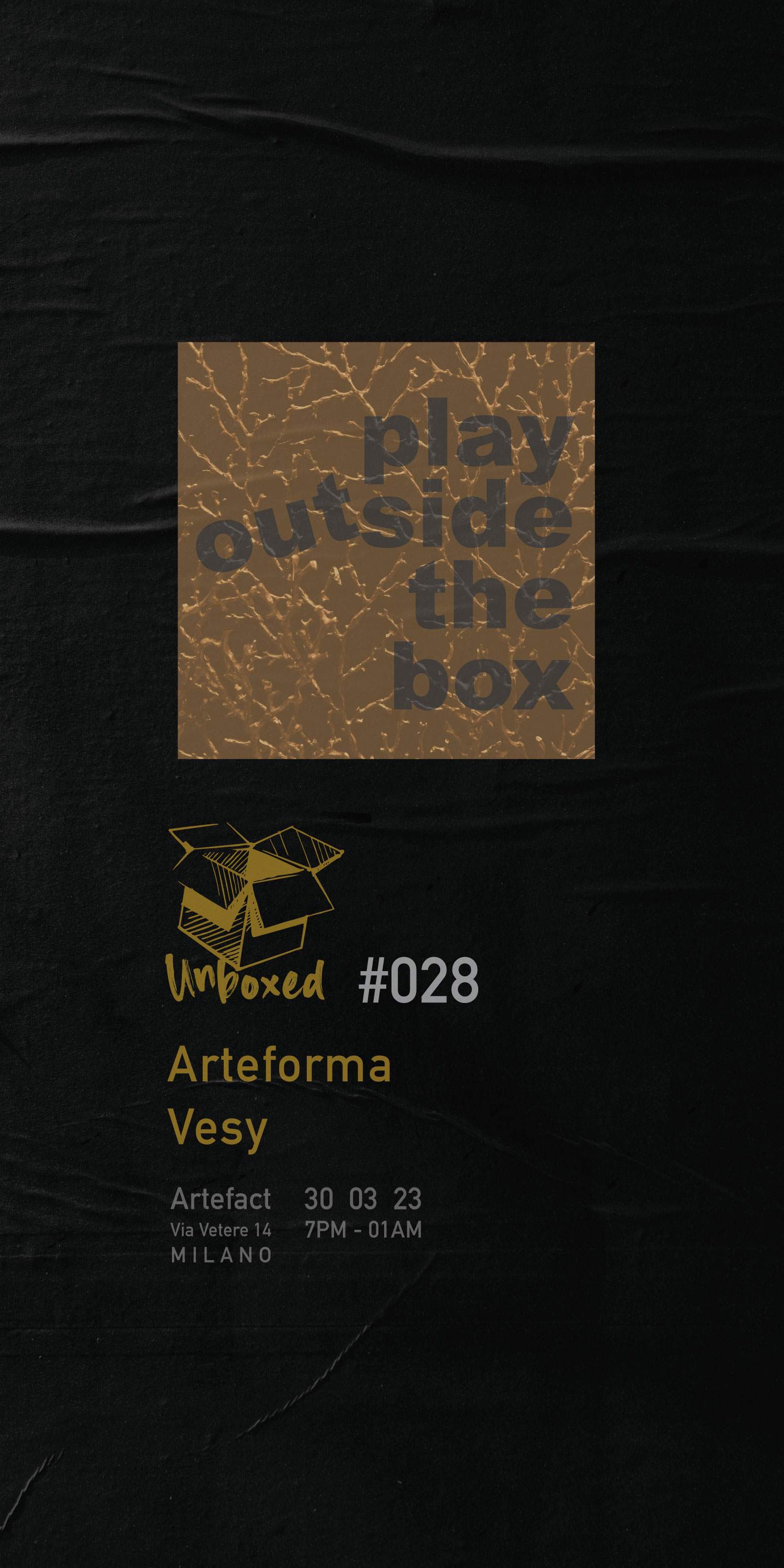 Unboxed: play outside the box #028 - フライヤー裏