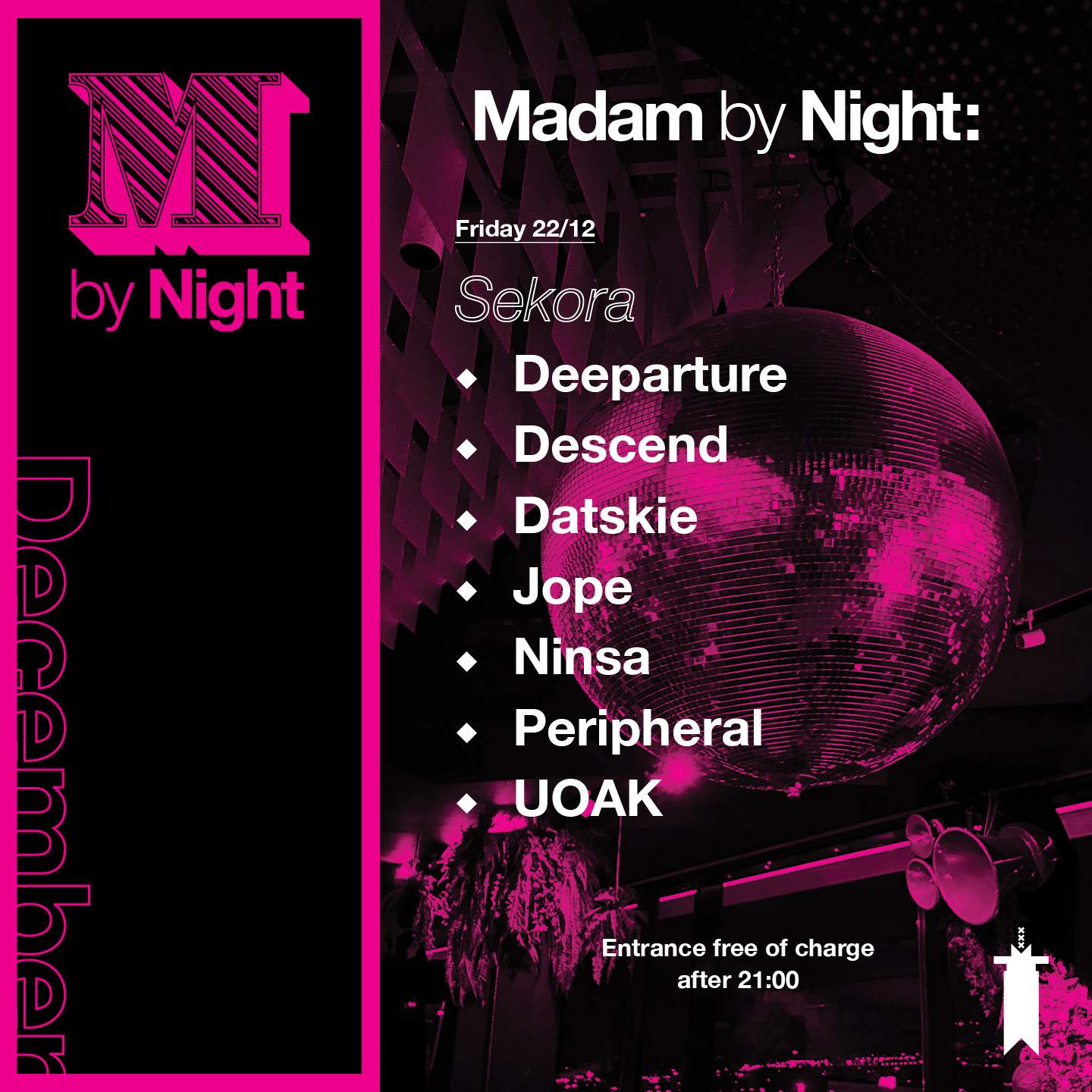 Madam By Night invites: Sekora Label Night - フライヤー表