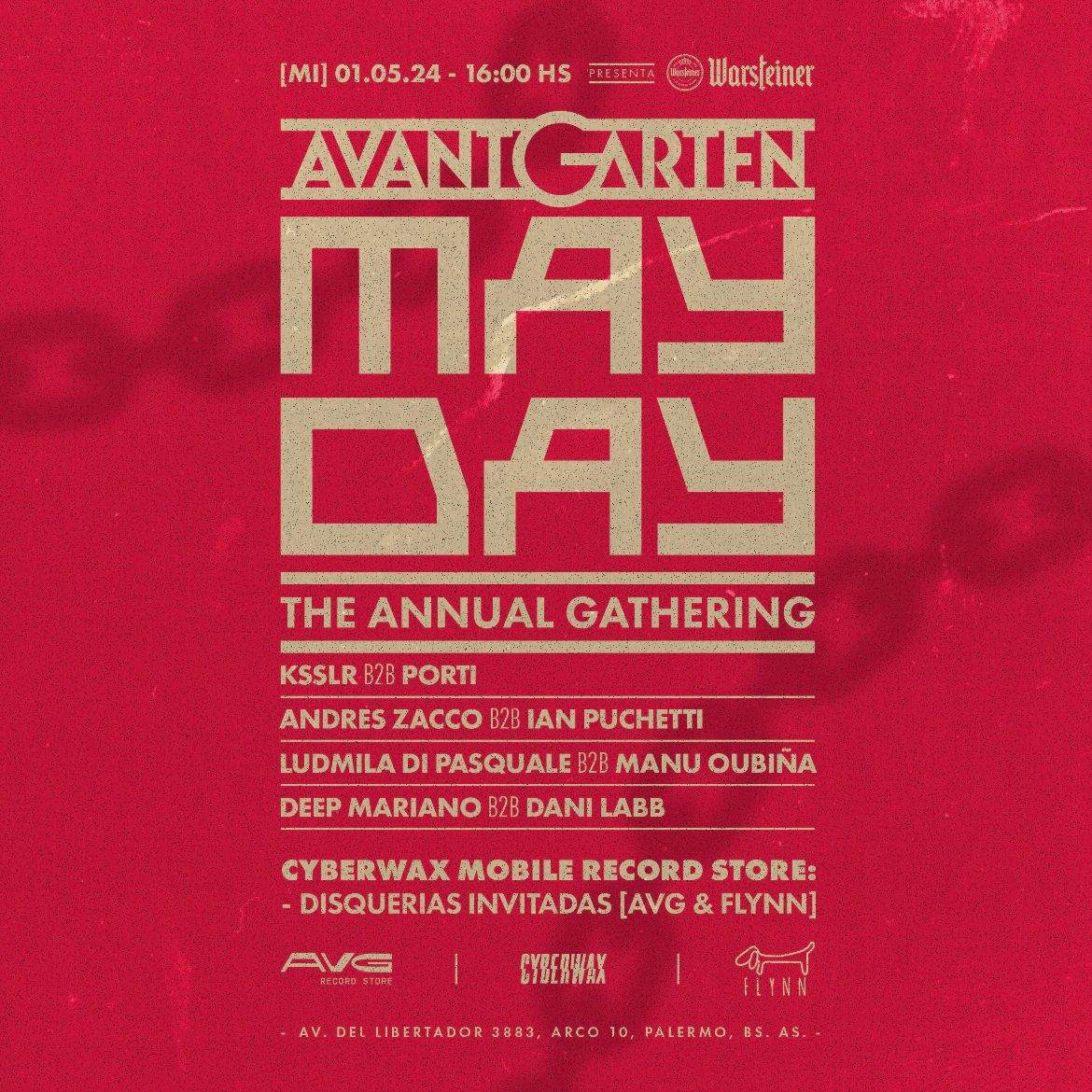 May Day: The Anual Gathering - Cyberwax Mobile Recordstore pres AVR Recordstore x Flynn - Página frontal