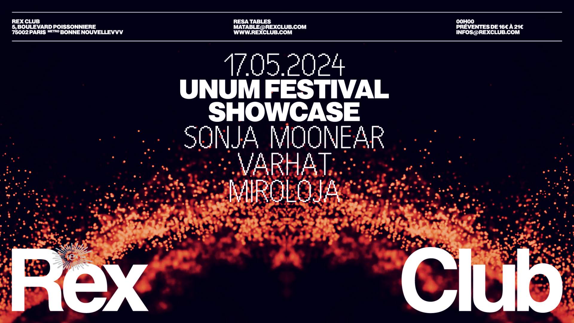 Unum Festival Showcase: Sonja Moonear, Varhat, Miroloja - フライヤー表