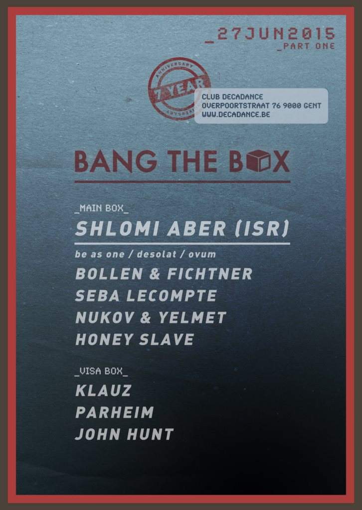7 Years Bang The Box pt1. with Shlomi Aber - Página frontal
