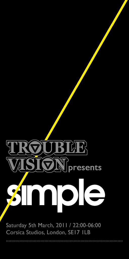 Trouble Vision Pres Simple Records with Move D, Ewan Pearson, Will Saul - Página trasera