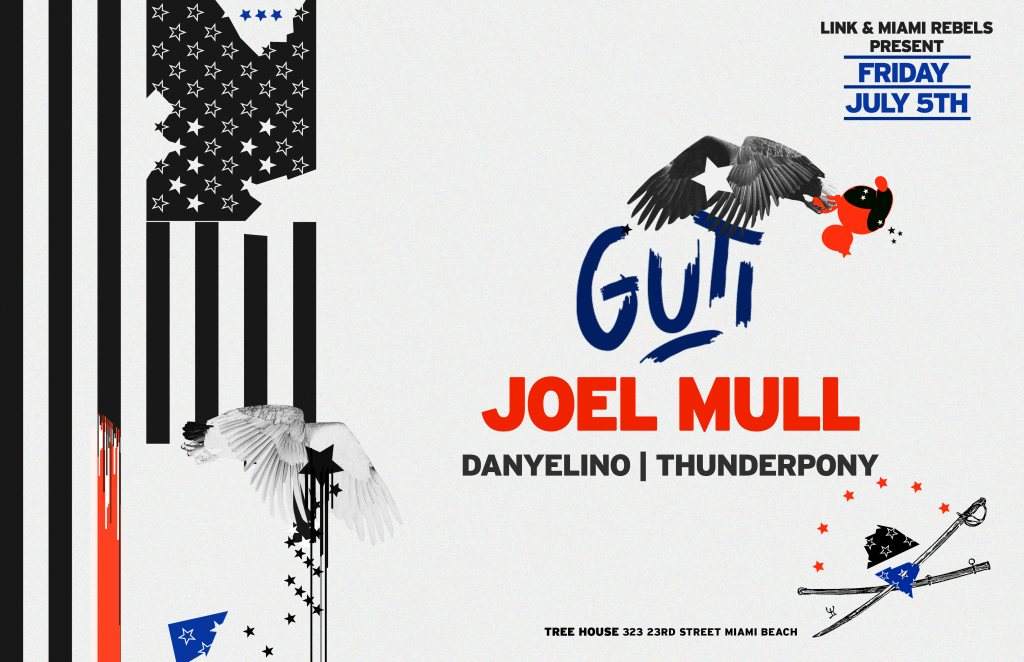 Link & Miamirebels present Guti - Live & Joel Mull - Página frontal