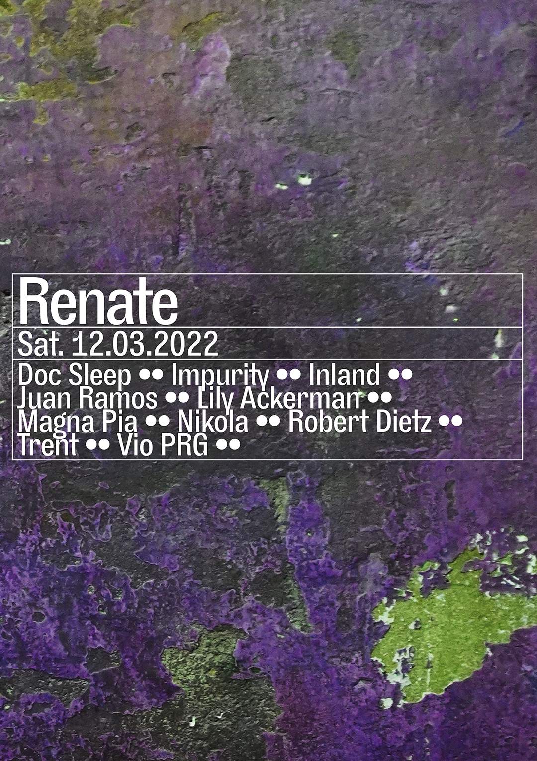 Doc Sleep, Inland, Juan Ramos, Robert Dietz - フライヤー表
