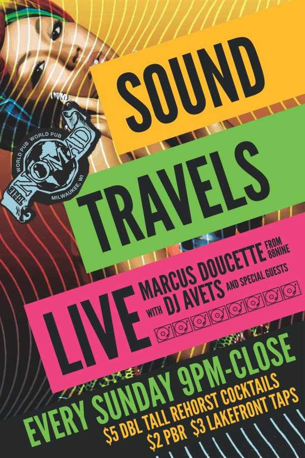 Sound Travels Live - w.DJs Soulphonetics - Marcus Doucette - Avets - Página frontal