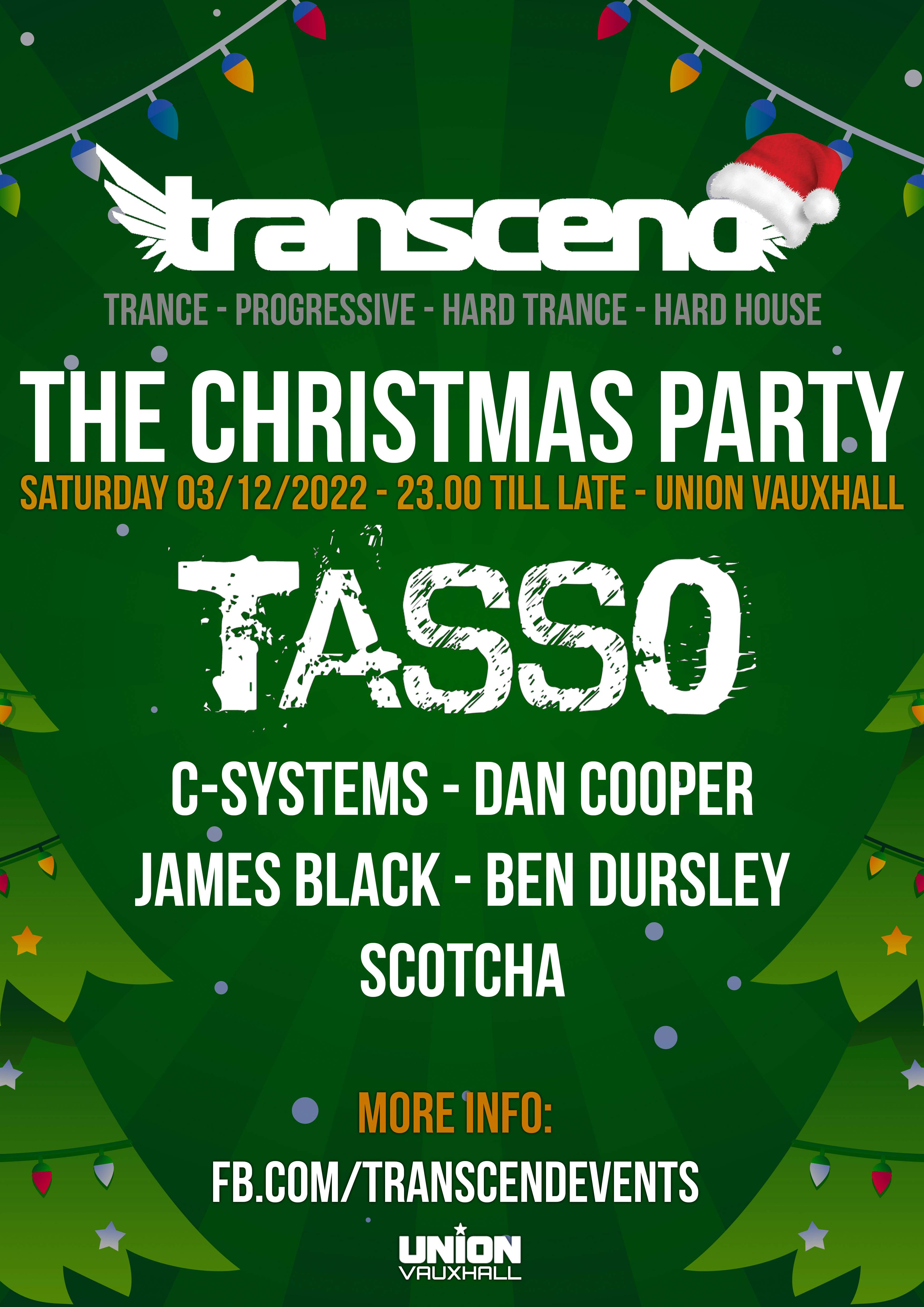 Transcend and Dark Matter - The Christmas Party - フライヤー表