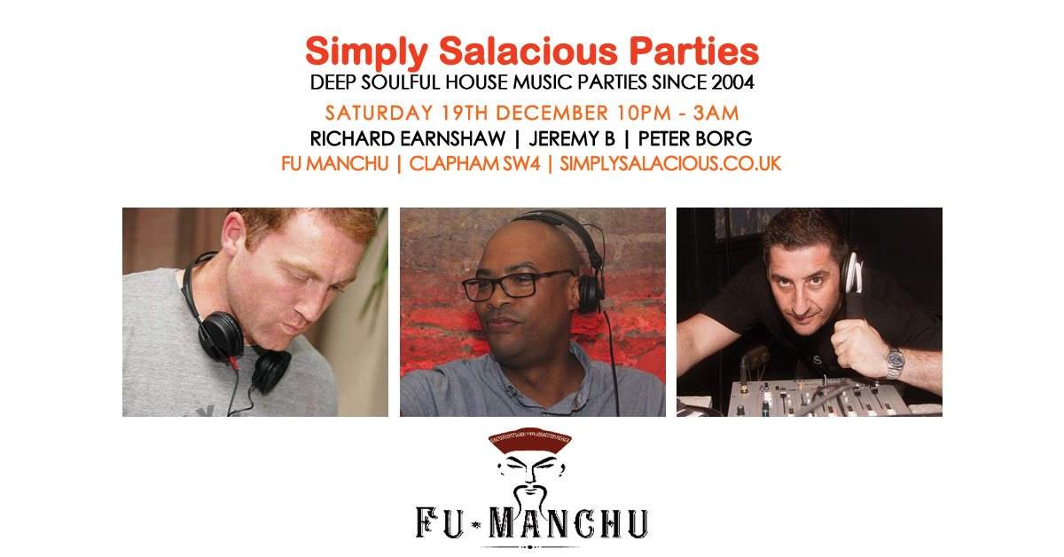 Simply Salacious End of Year Party with Richard Earnshaw, Peter Borg and Jeremy B - フライヤー裏