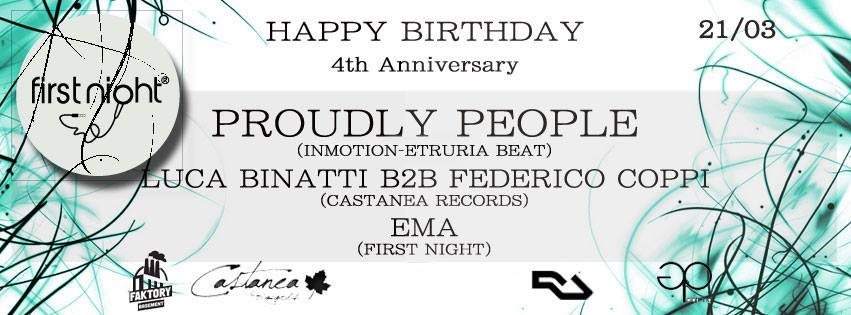 First Night B-Day with Proudly People - フライヤー表