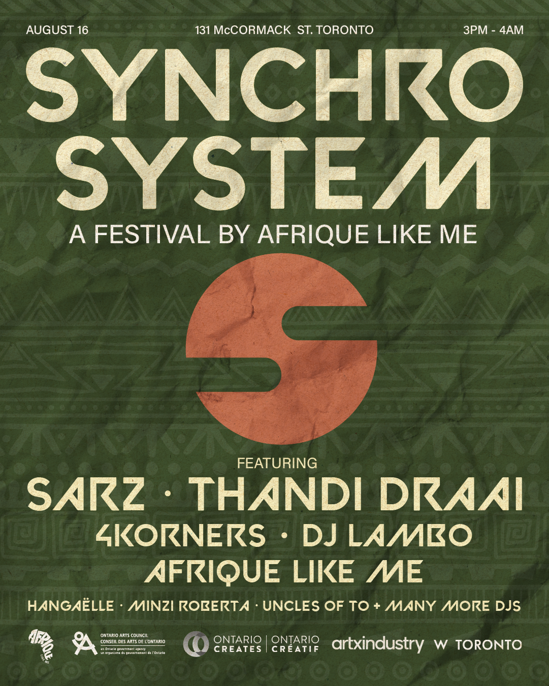 SYNCHRO SYSTEM bei 131 Mccormack St, Toronto · Tickets