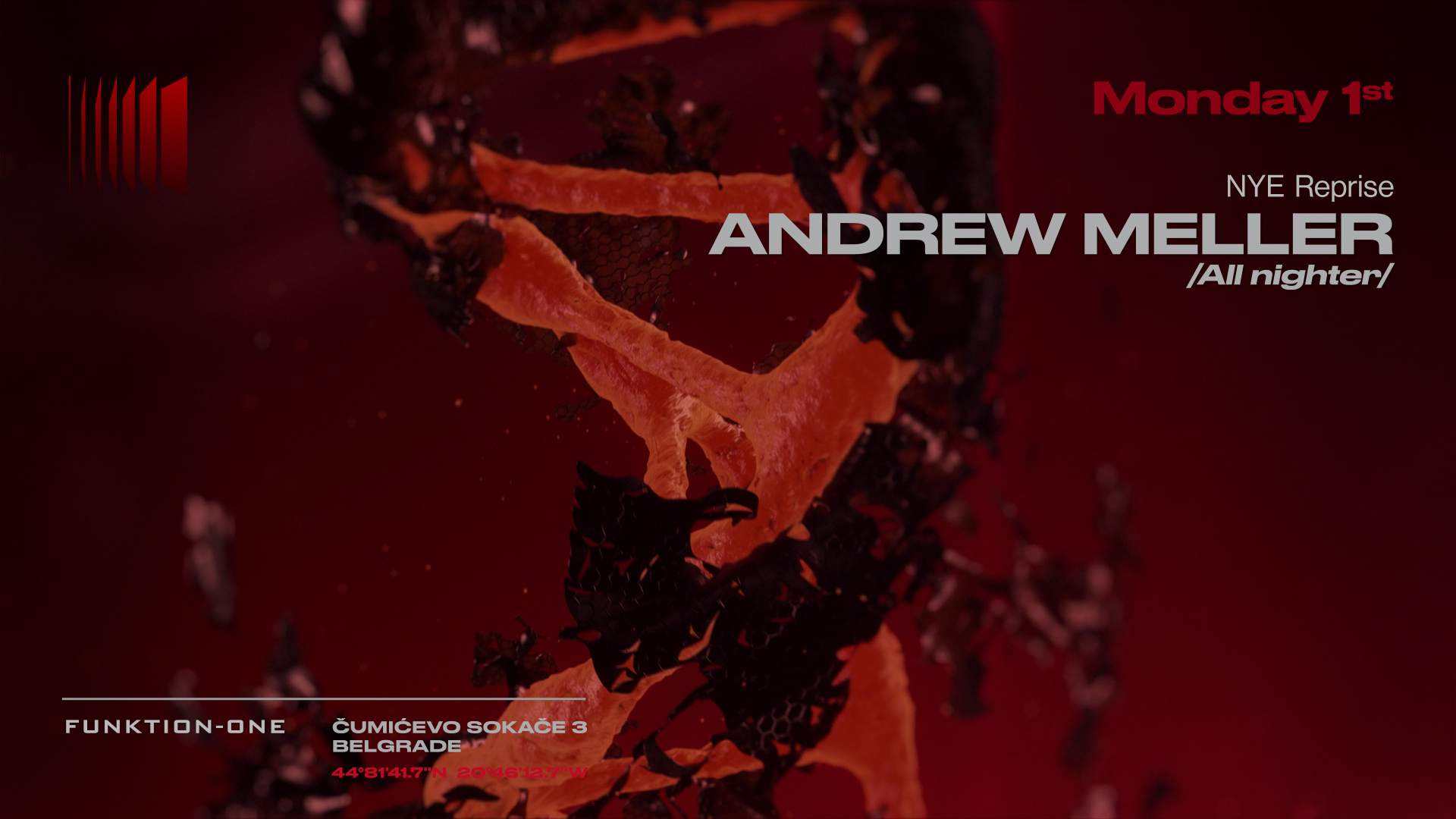 NYE reprise with Andrew Meller (all nighter) - フライヤー表
