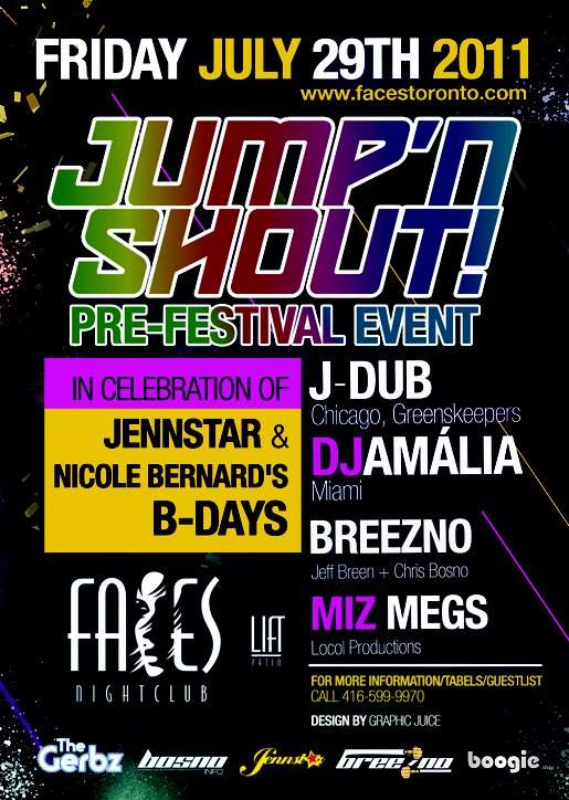 Jump N' Shout - Pre-Festival Event with jdub - Página frontal