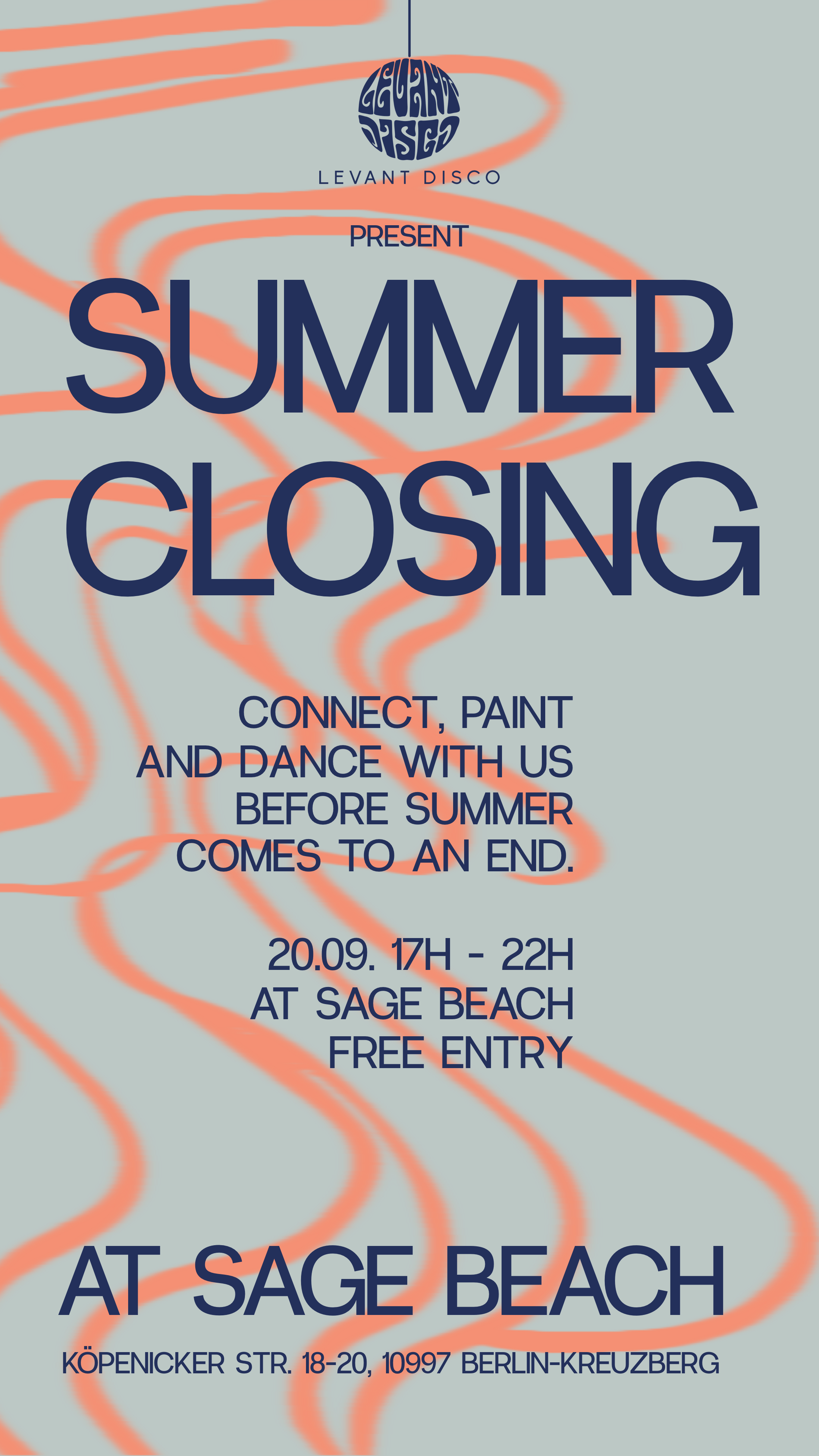 Summer Closing at Sage Beach presented by Levant Disco x Praise x Laschian Berlin - フライヤー表