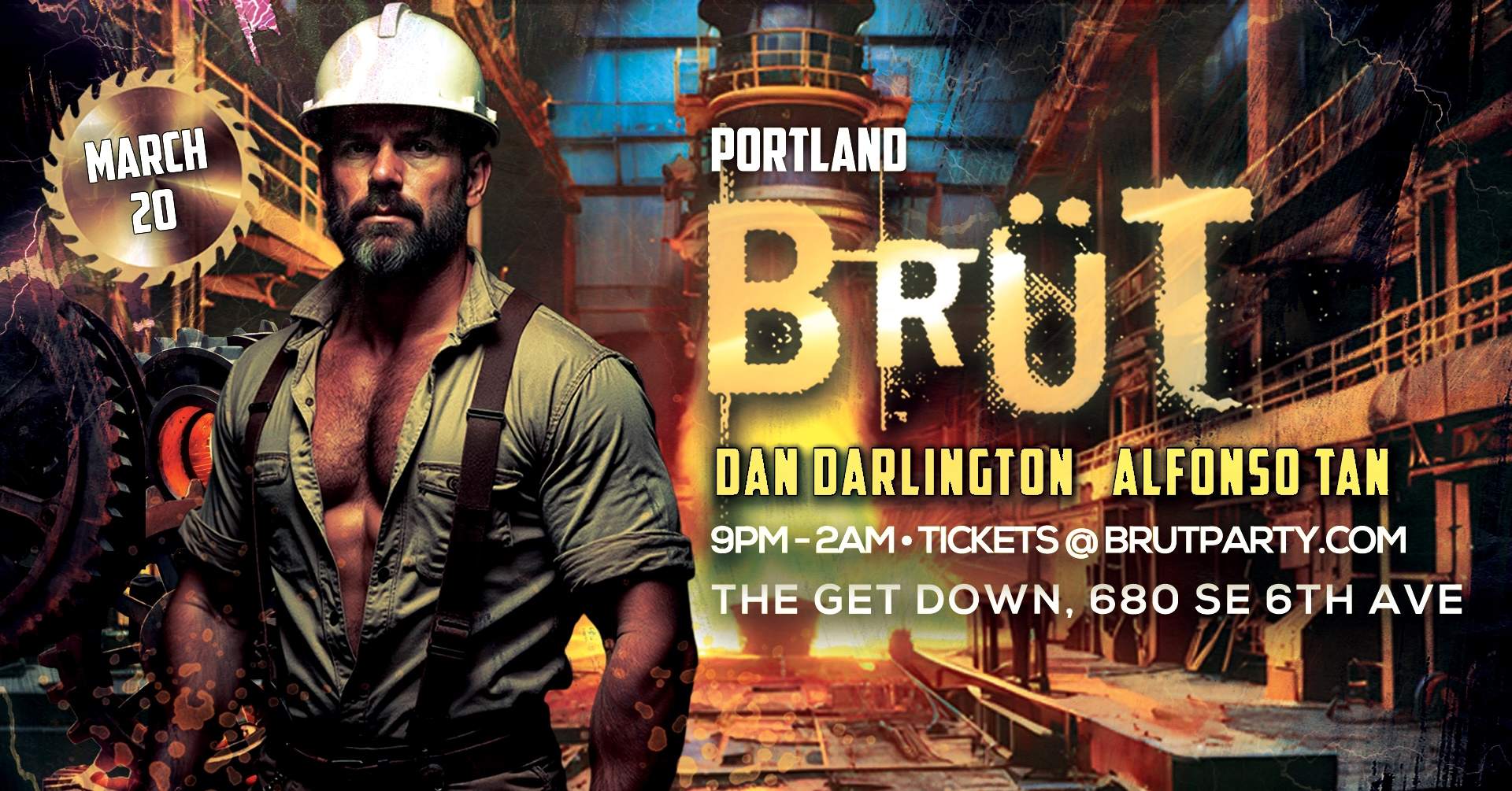 BRUT Portland, RAVE Factory at The Get Down, Portland