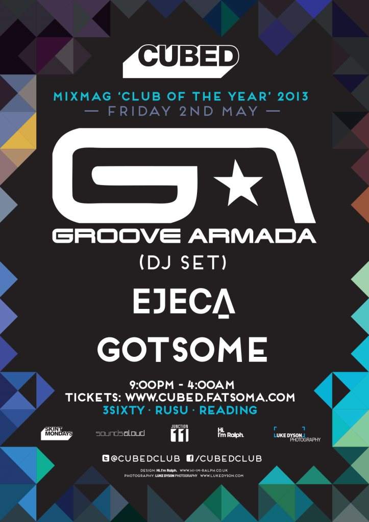 Cubed with Groove Armada, Ejeca & Gotsome - Página frontal