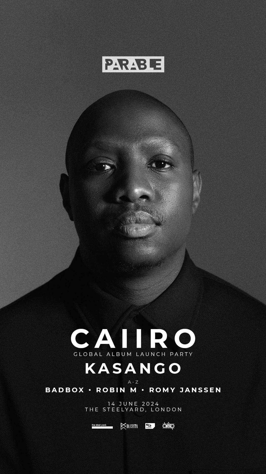 Caiiro's global album launch party with Kasango, Robin M, Badbox, Romy Janssen - フライヤー表