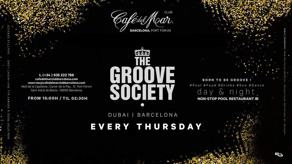 The Groove Society at Café del Mar Club Barcelona - フライヤー表