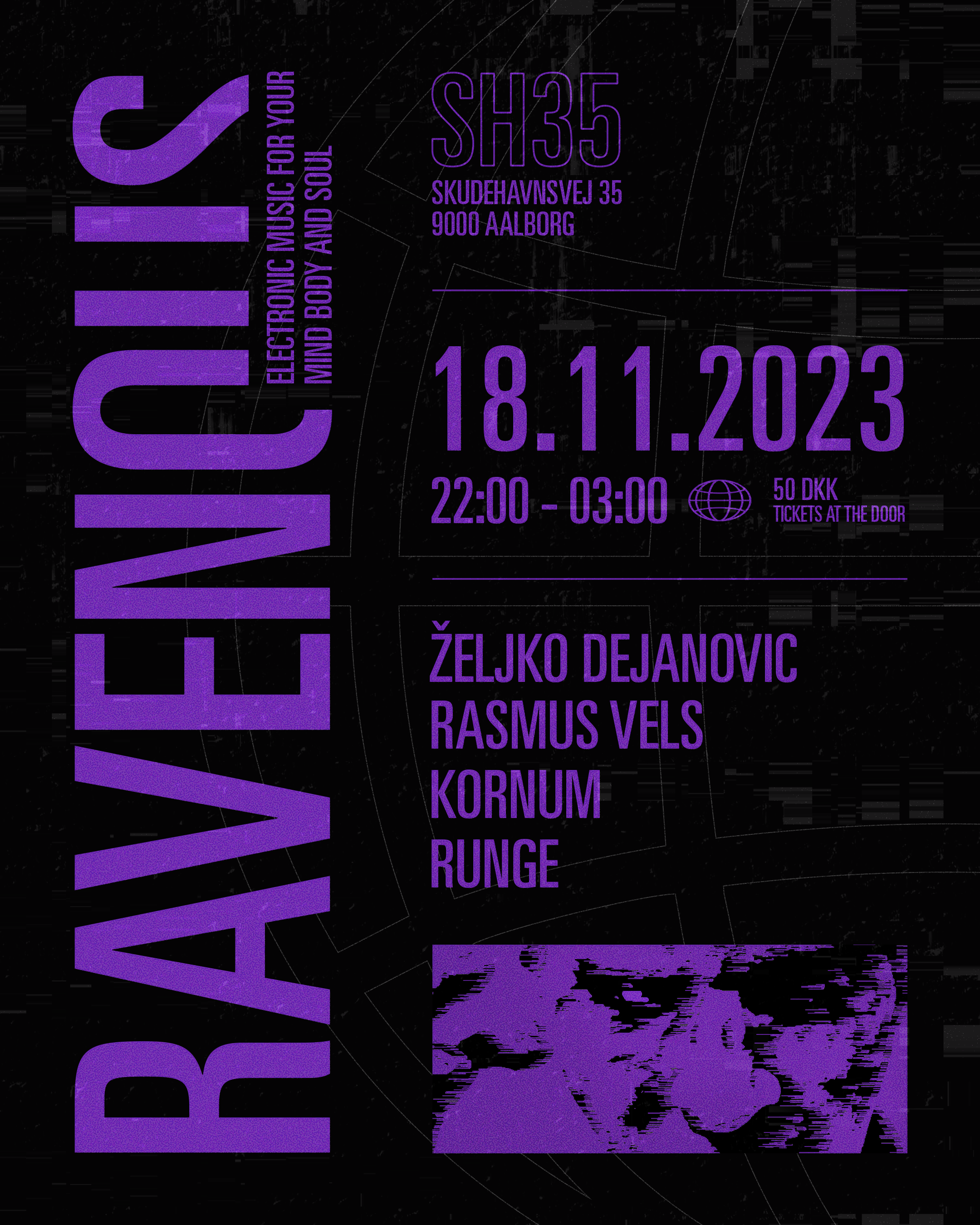 Ravenous: Runge / Kornum / Rasmus Vels / Željko Dejanović - フライヤー表