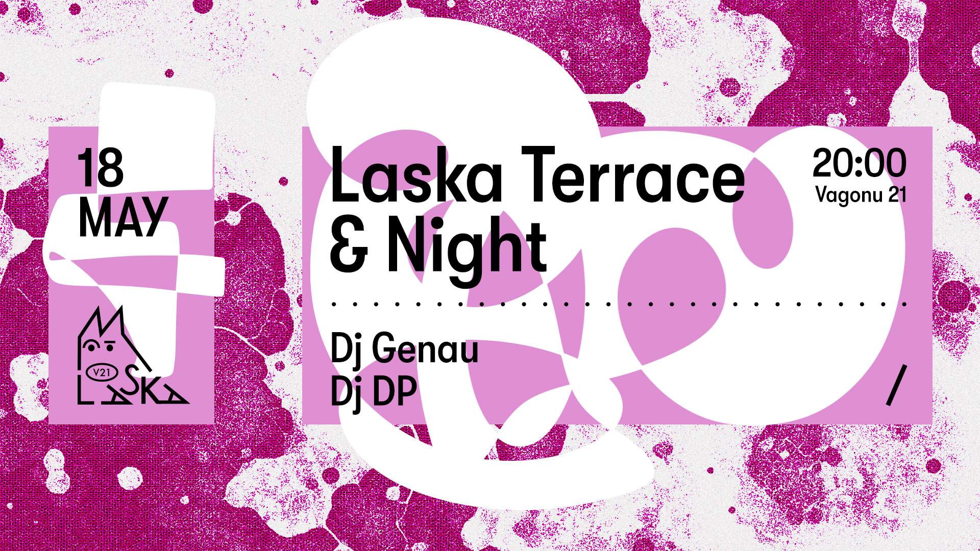 Laska Terrace & Night - Dj Genau / Dj DP - フライヤー表