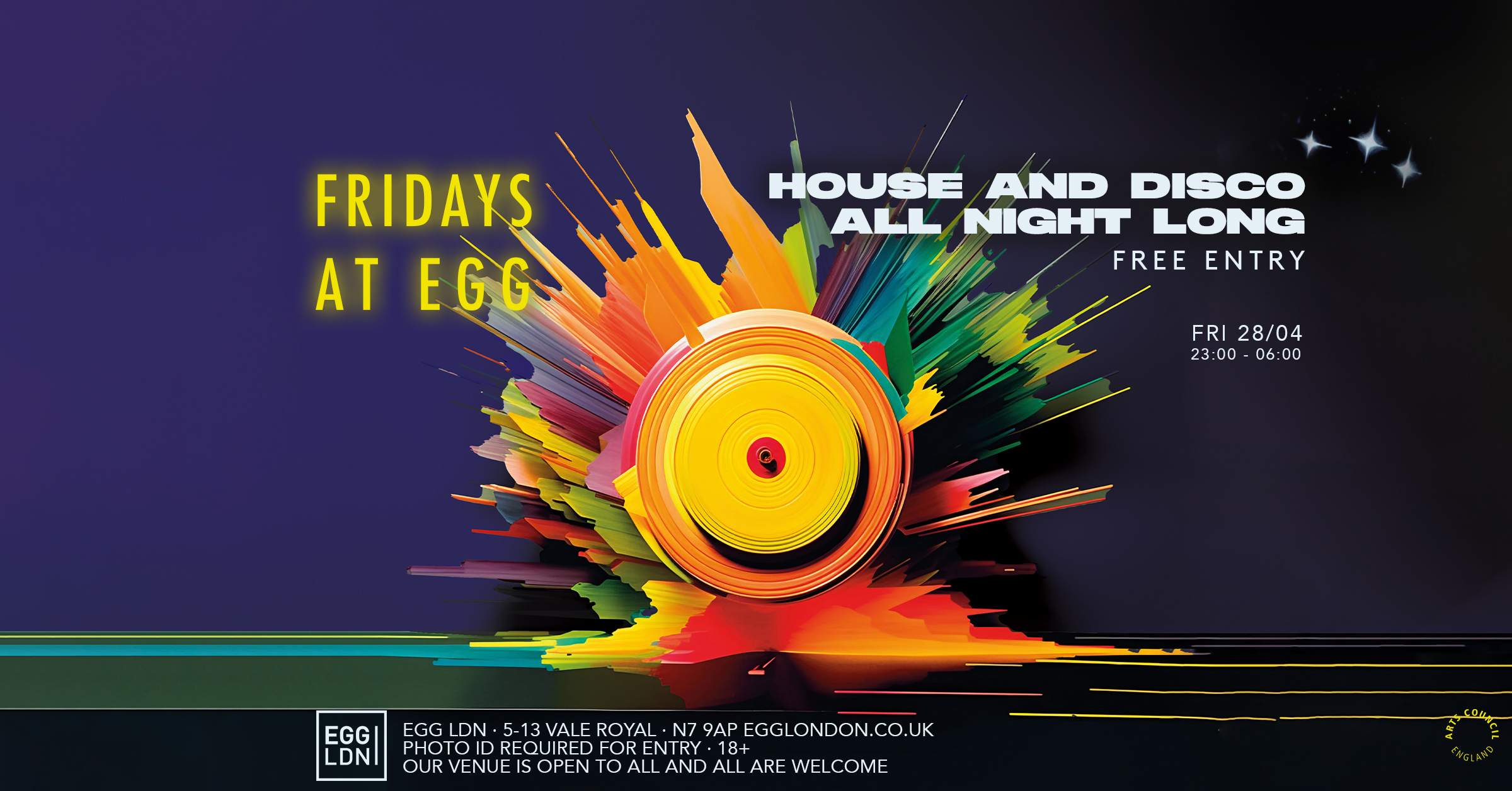 Fridays at EGG: House & Disco All Night Long - Last entry 4am - フライヤー表