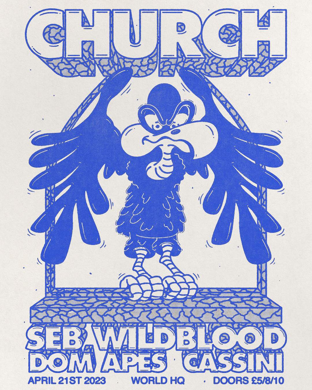 Church w/ Seb Wildblood, Dom Apes & Cassini - フライヤー表