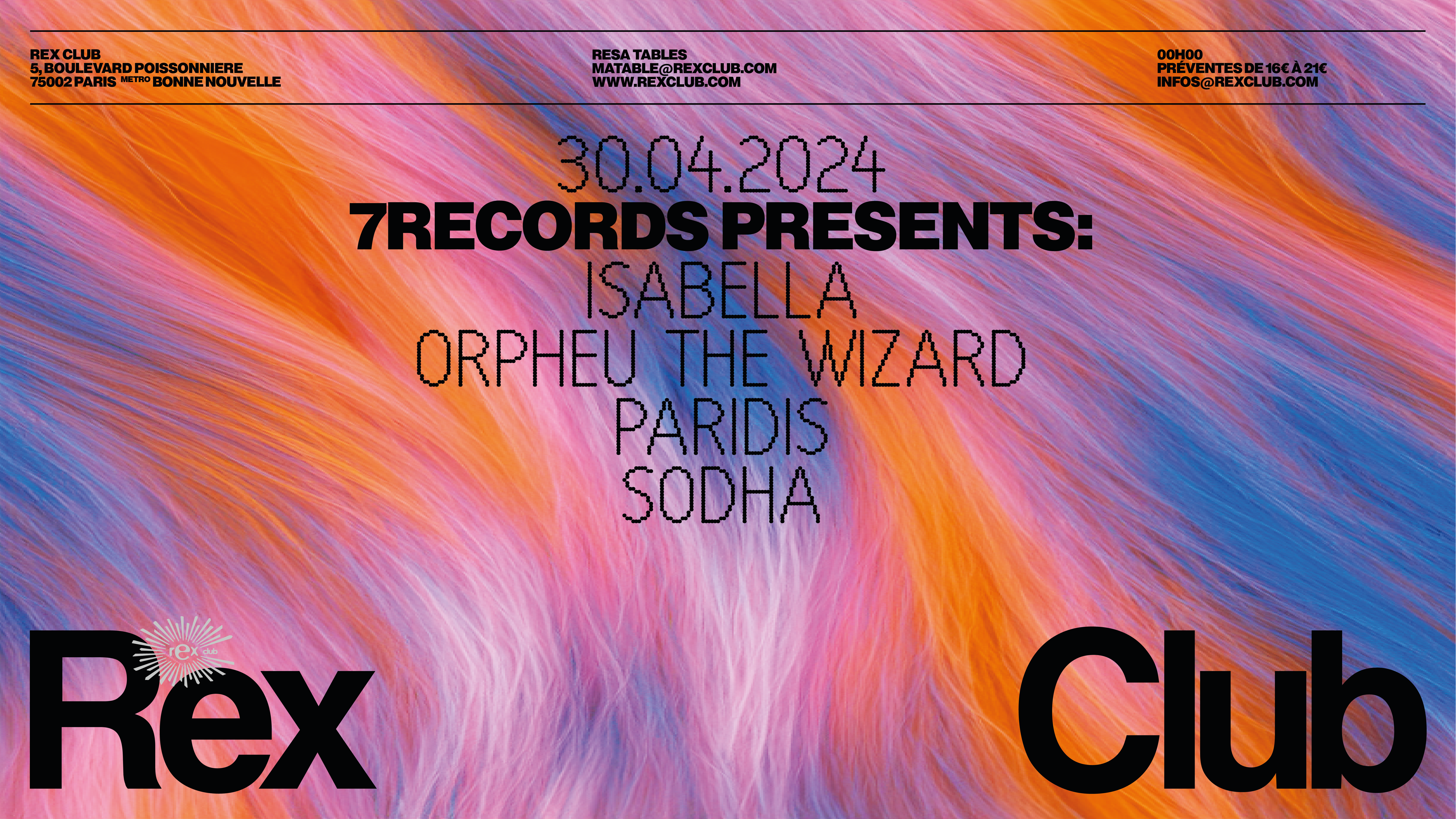 7Records: ISAbella, Orpheu The Wizard, Paridis, Sodha - Página frontal