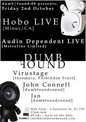 Dumb¦Found:06 present Hobo & Audio Dependent - フライヤー表