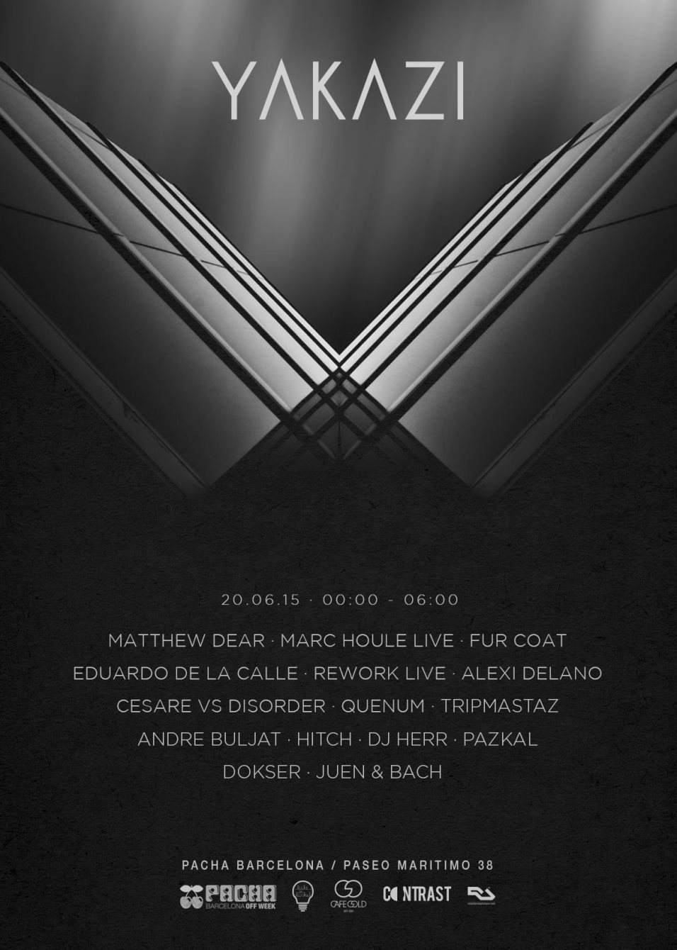 Yakazi Showcase with Matthew Dear, Marc Houle, Fur Coat and More / Night Time - Página frontal