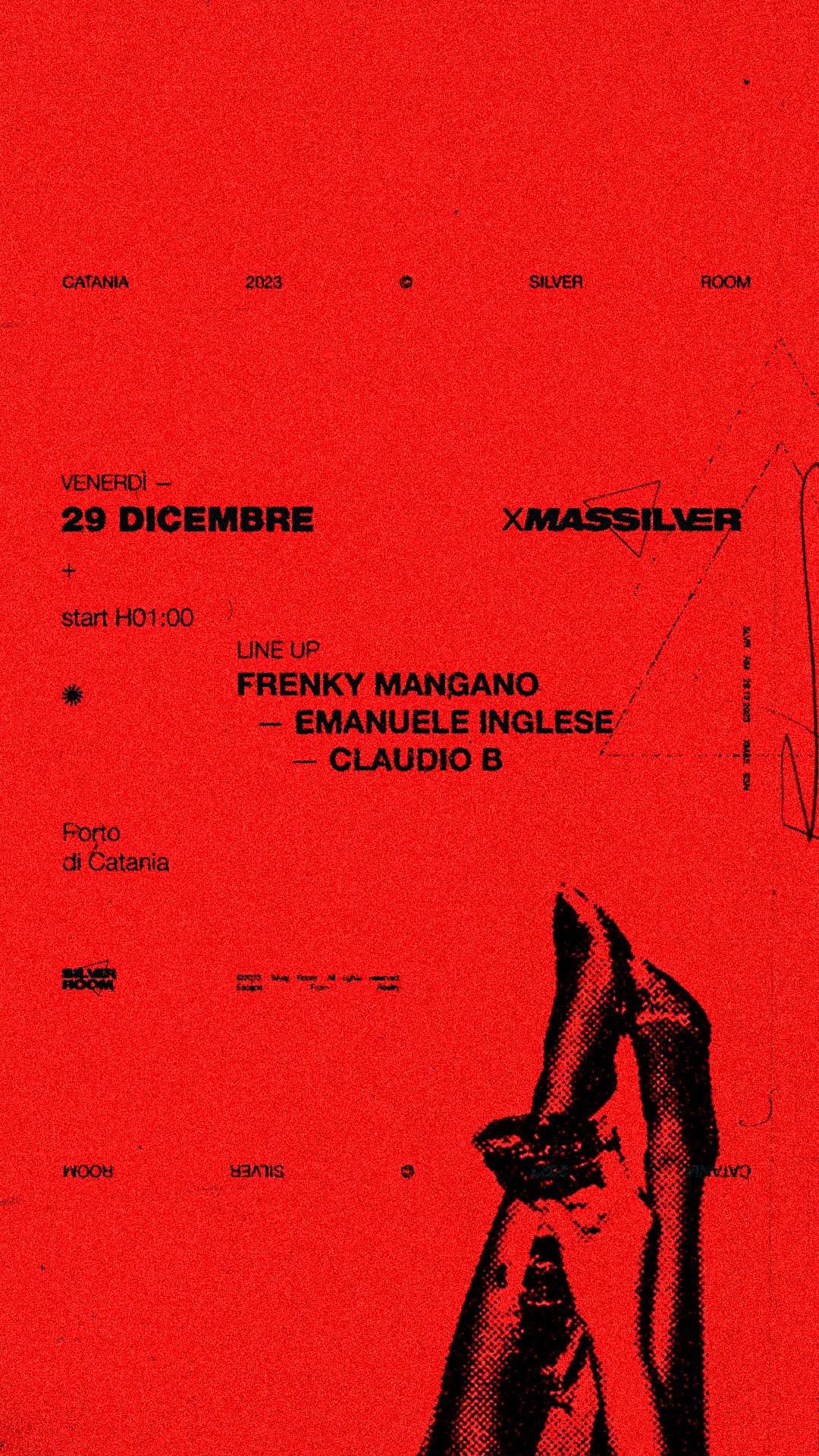 SILVER ROOM presents Emanuele Inglese - フライヤー表